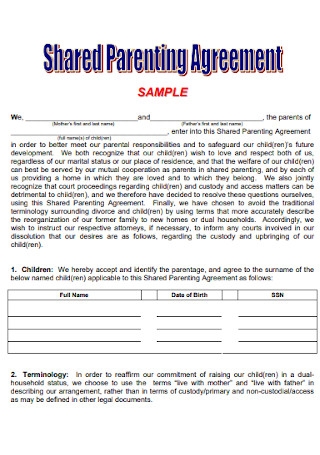 16 FREE Co Parenting Agreement Samples To Download