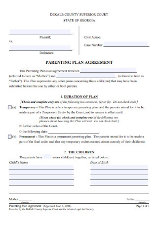 16 FREE Co Parenting Agreement Samples To Download