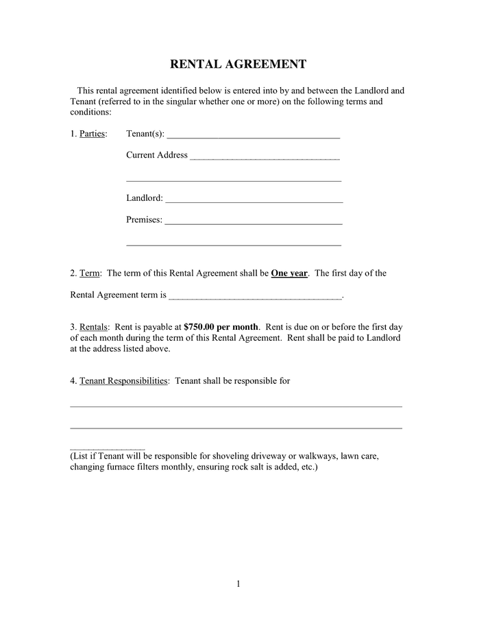 20 Rental Agreement Templates Word Excel PDF Formats