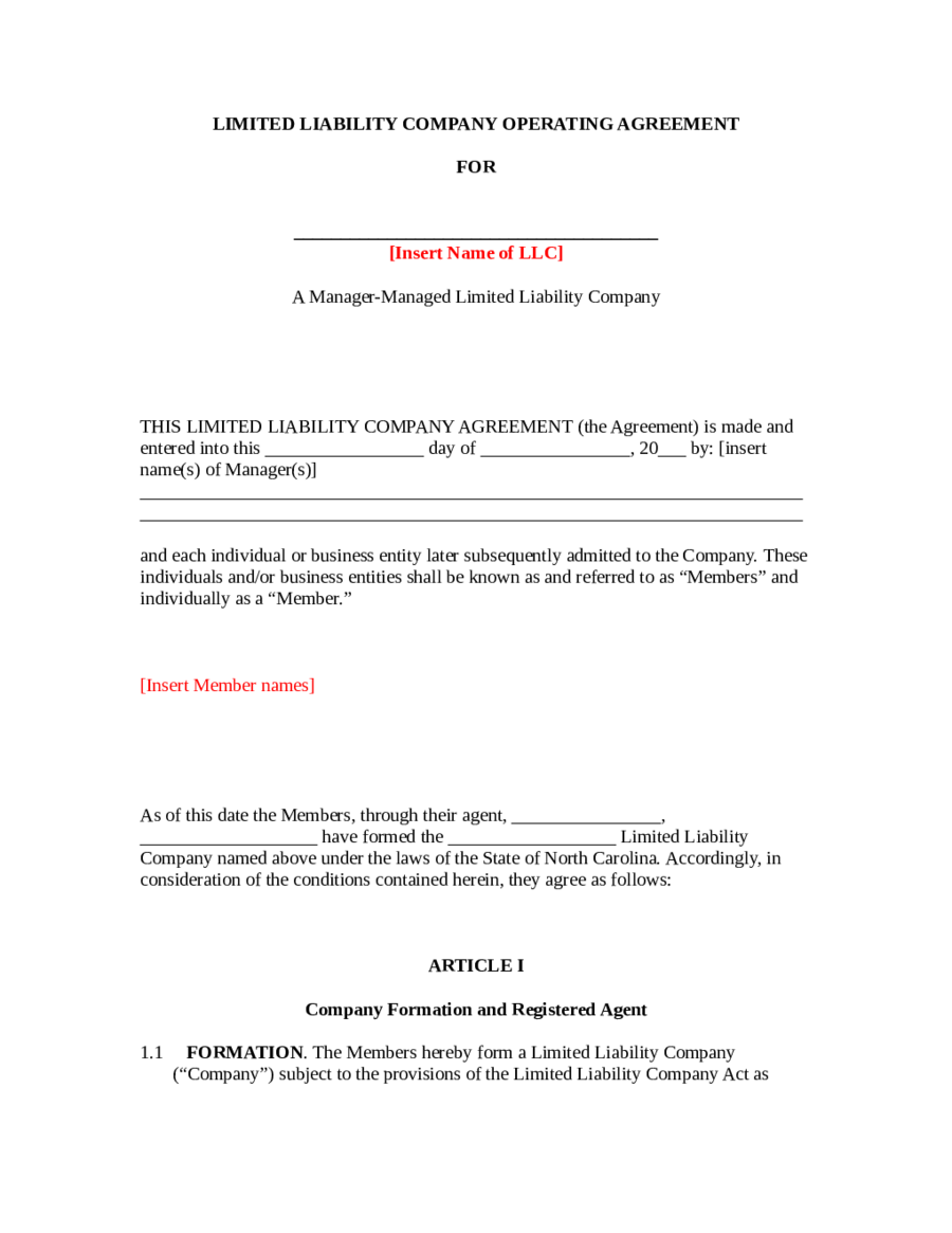 2024 LLC Operating Agreement Template Fillable Printable PDF Forms 