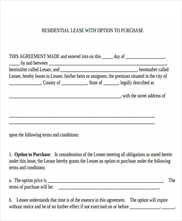 21 Printable Lease Agreement Templates Word PDF Pages