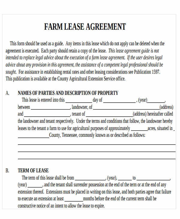 21 Printable Lease Agreement Templates Word PDF Pages