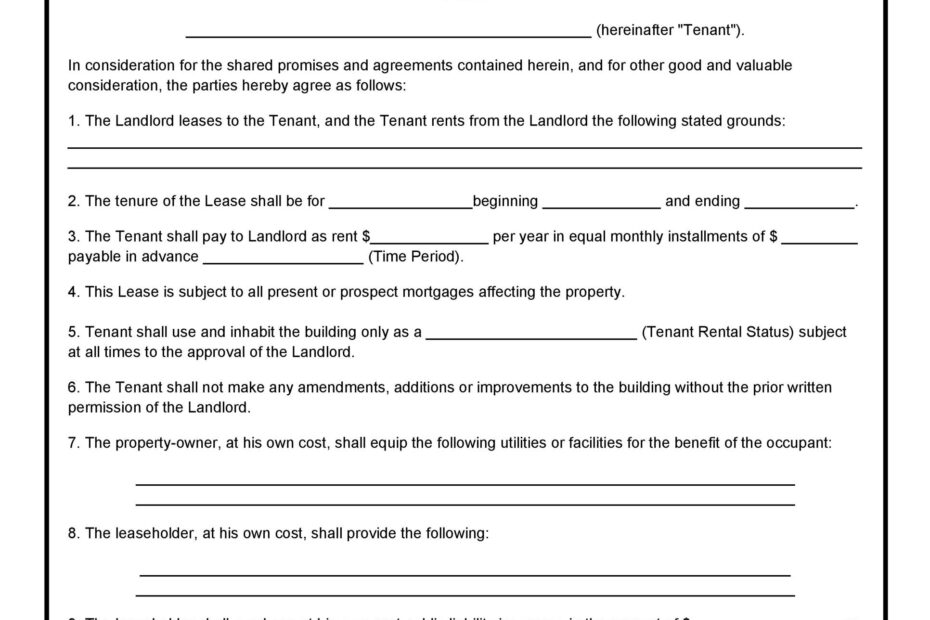 26 Free Commercial Lease Agreement Templates Template Lab