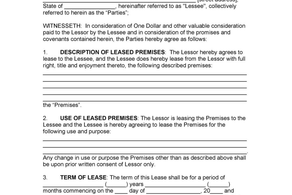 27 Free Commercial Lease Agreement Templates TemplateLab