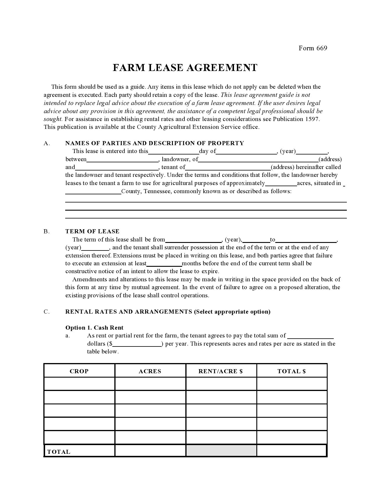 37 FREE Land Lease Agreements Word PDF TemplateLab