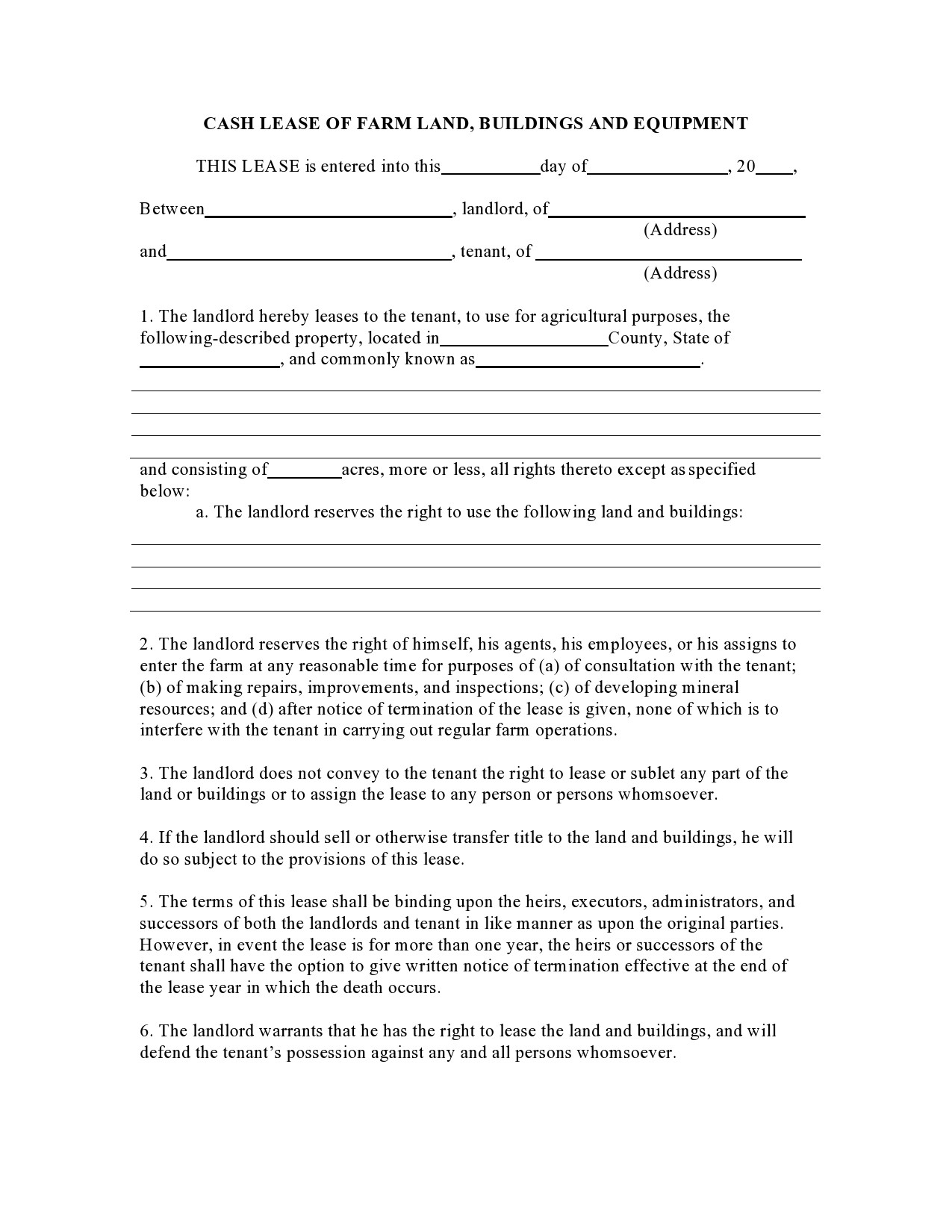 37 FREE Land Lease Agreements Word PDF TemplateLab