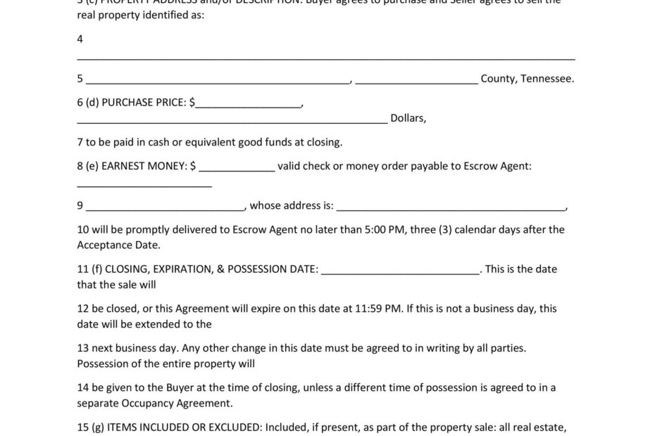 37 Simple Purchase Agreement Templates Real Estate Business