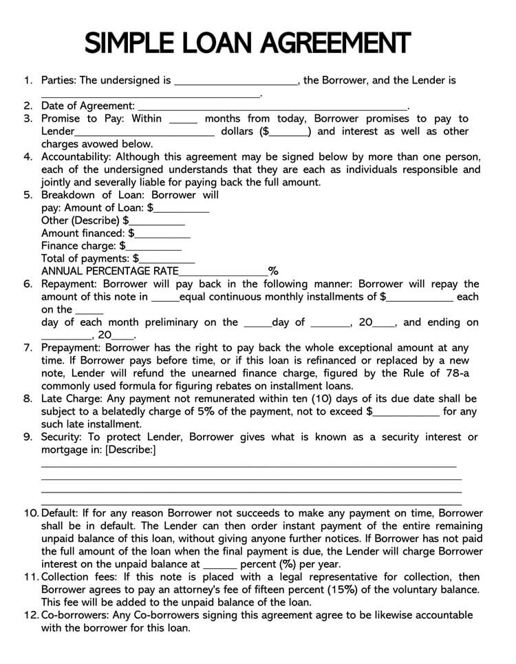 38 Free Loan Agreement Templates Forms Word PDF 