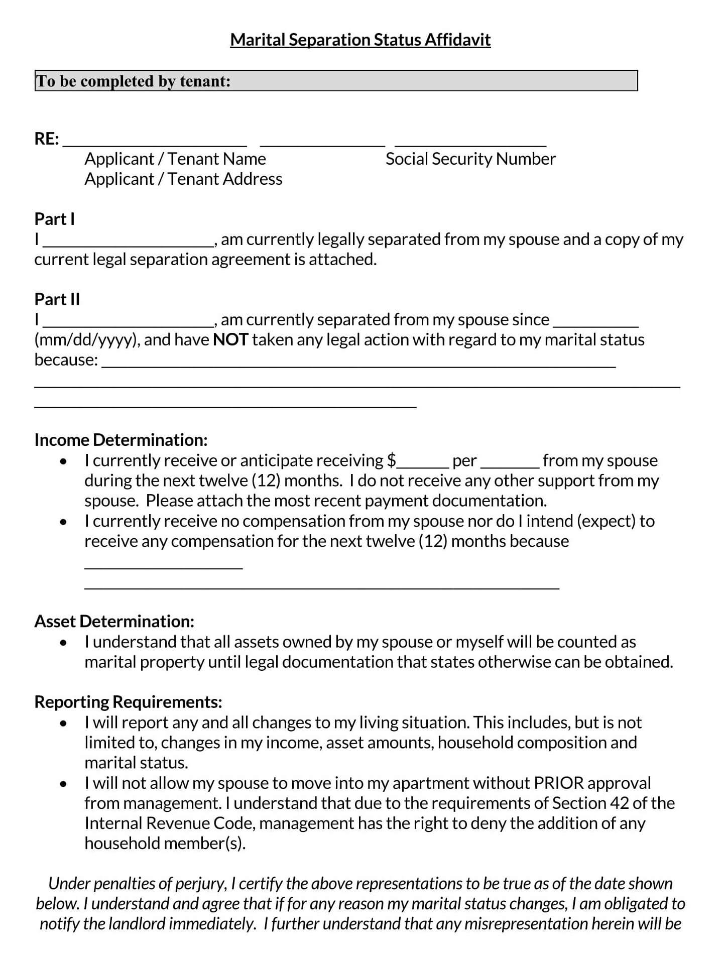 38 Free Separation Agreement Templates Word PDF 