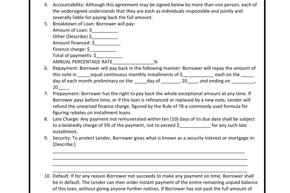 40 Free Loan Agreement Templates Word PDF Template Lab