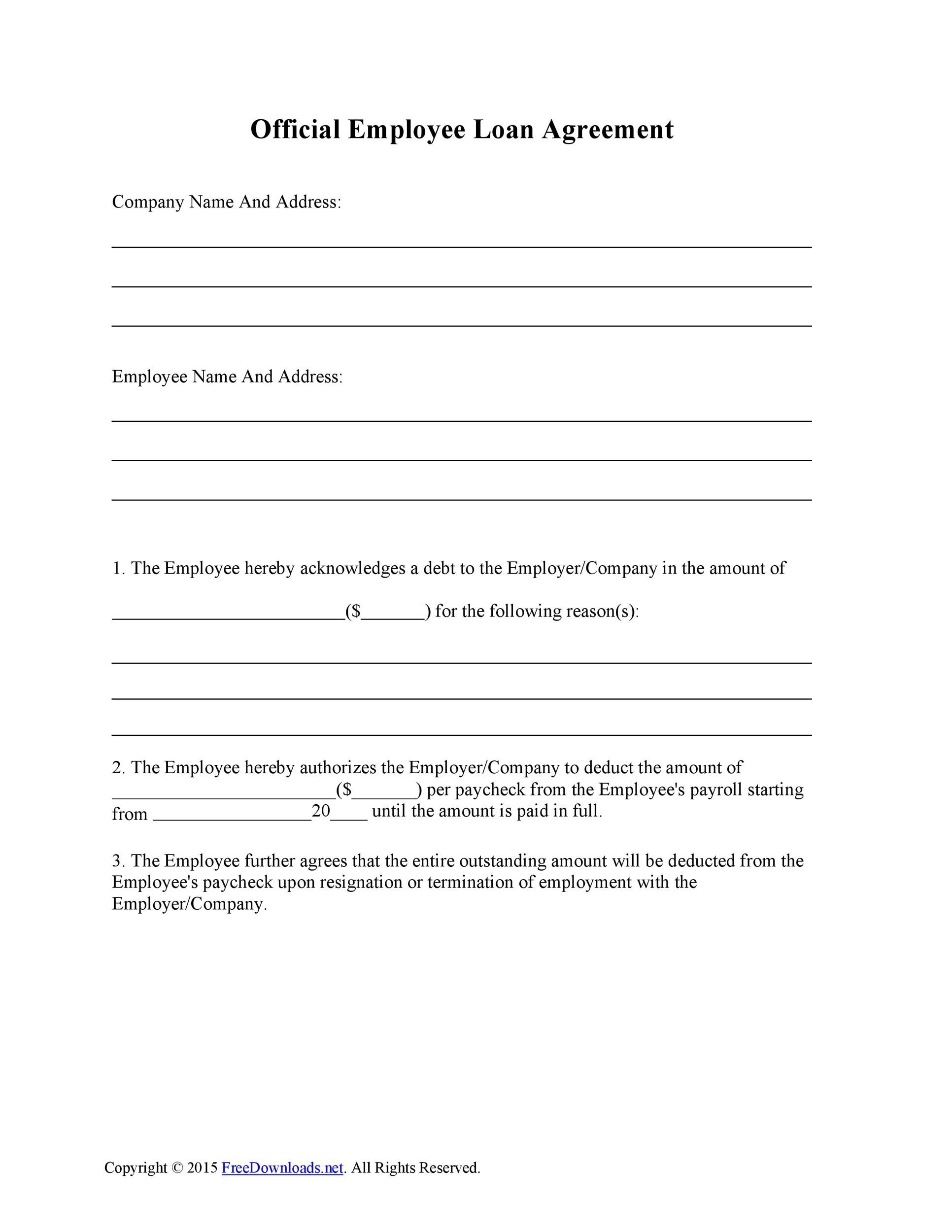 40 Free Loan Agreement Templates Word PDF Template Lab