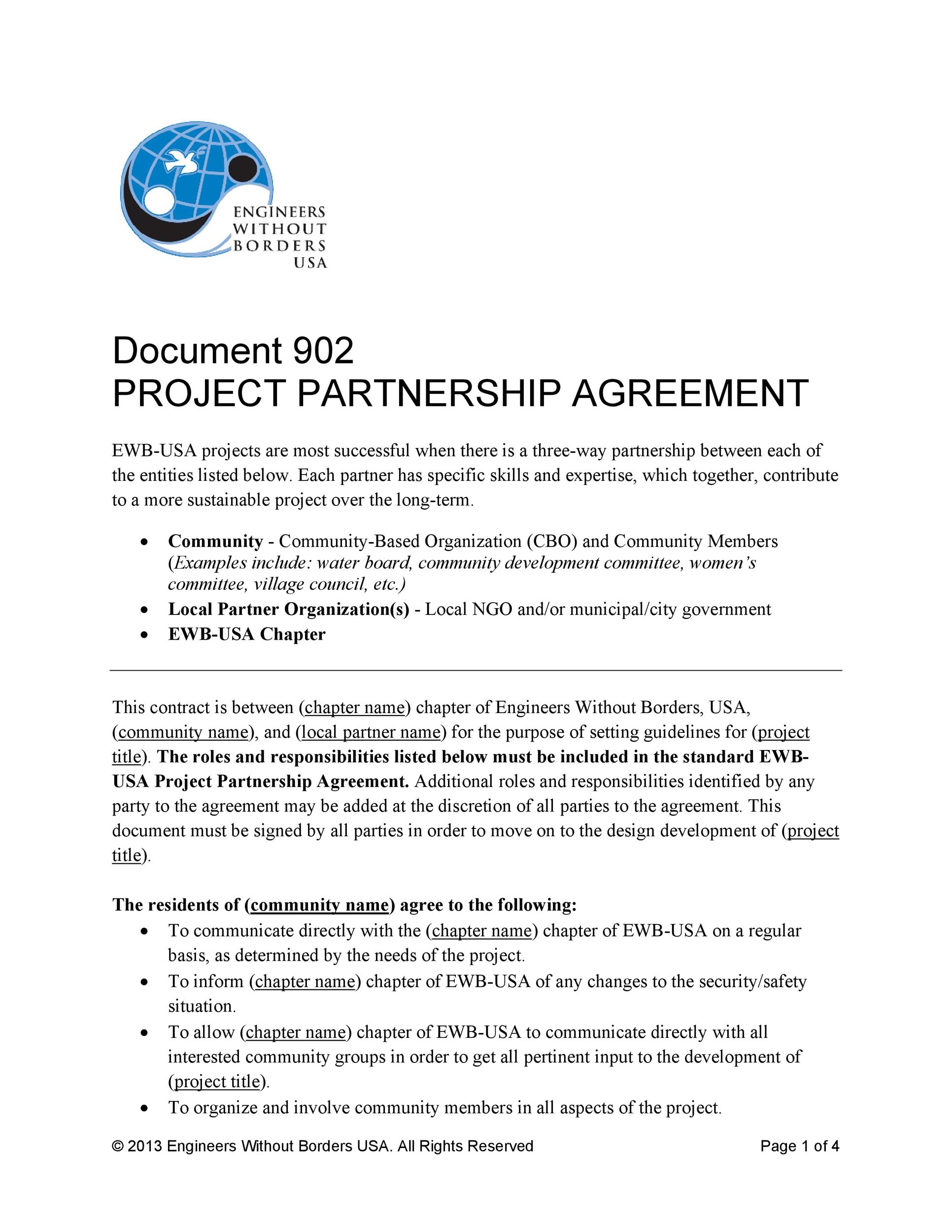 40 FREE Partnership Agreement Templates Business General 