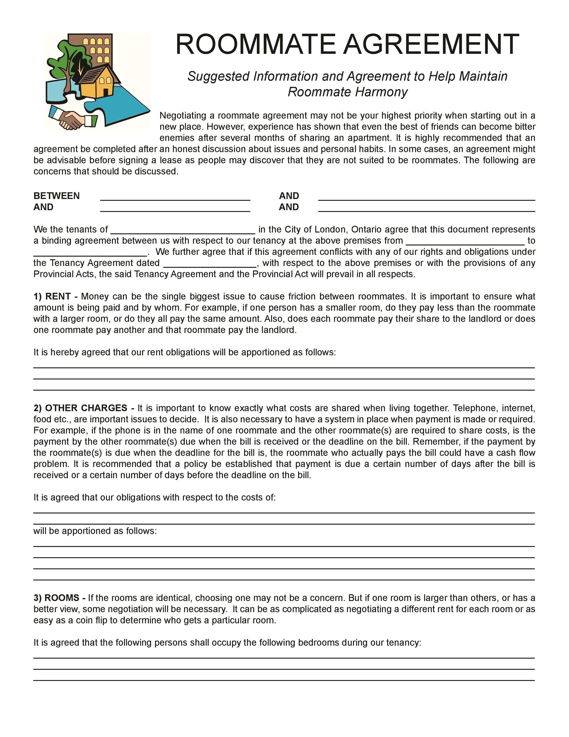40 Free Roommate Agreement Templates Forms Word PDF 