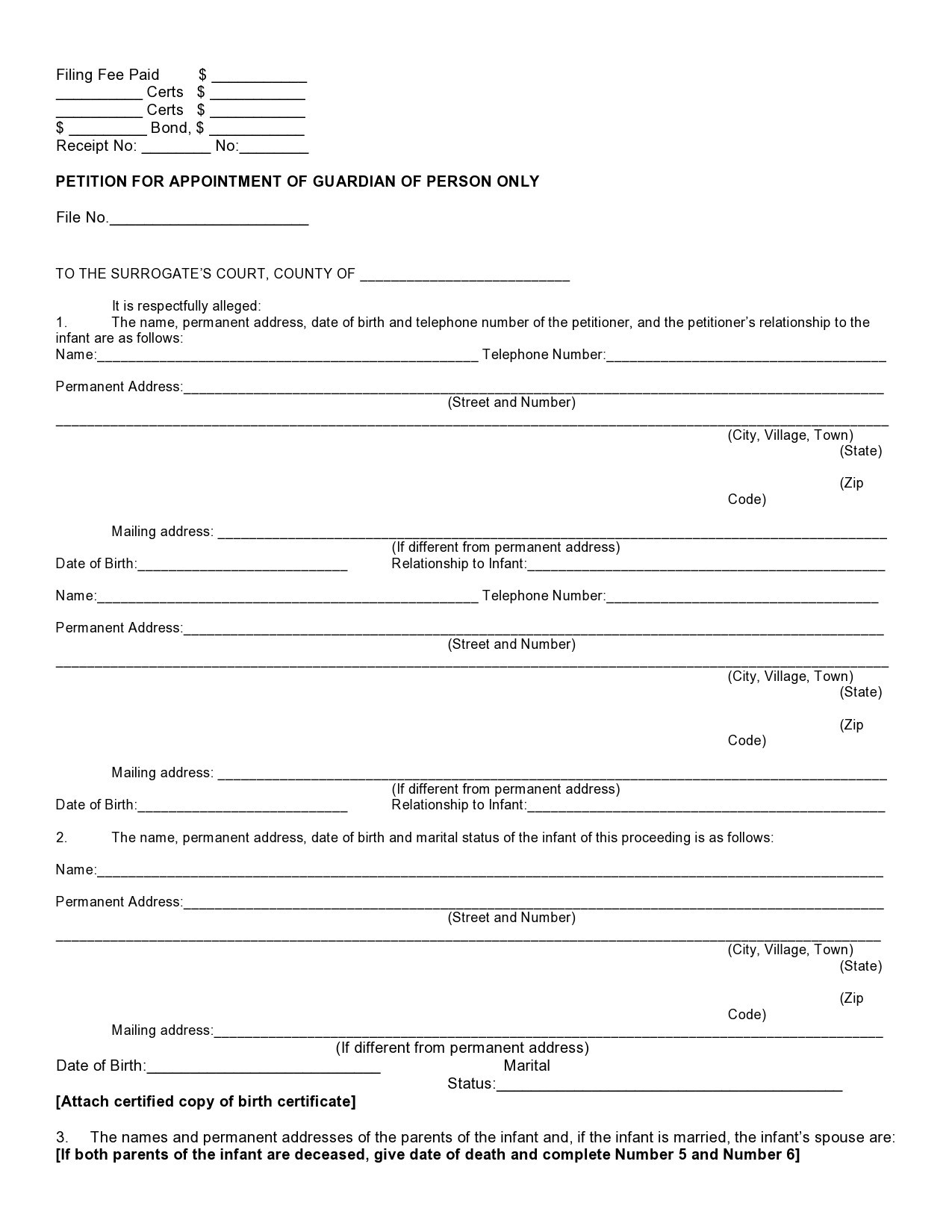 40 Printable Temporary Guardianship Forms All States 