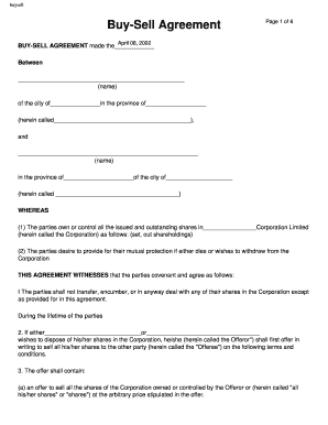 48 Printable Buy Sell Agreement Forms And Templates Fillable Samples 