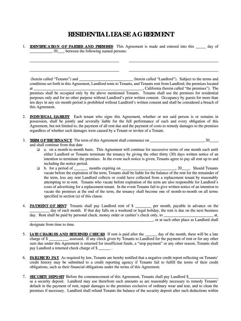Basic Rental Agreement Fillable Short Form Printable Forms Free Online