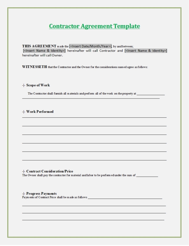 Business Contract Template Contract Agreements Formats 18 Printable