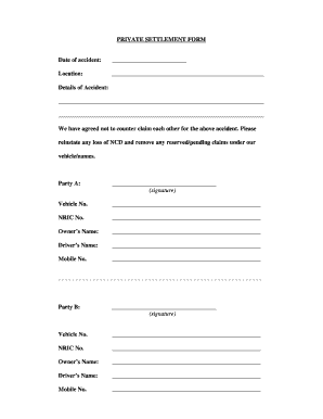 Car Accident Settlement Agreement Template