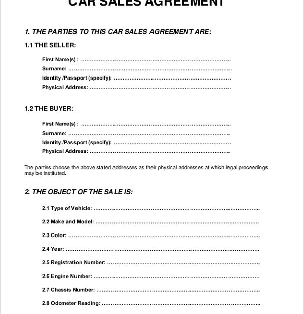 Car Sale Contract Template Great Professionally Designed Templates