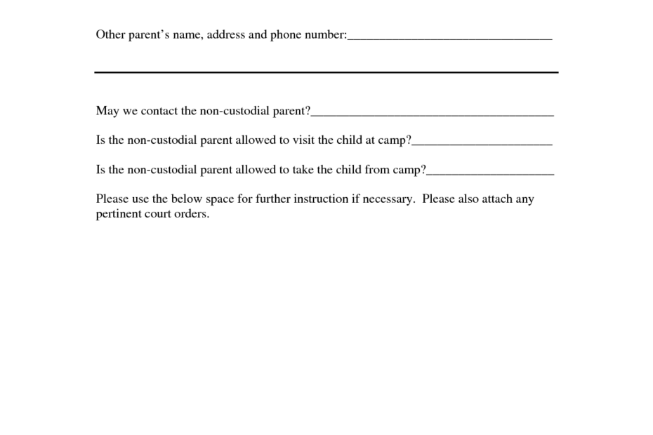 Child Custody Agreement Template