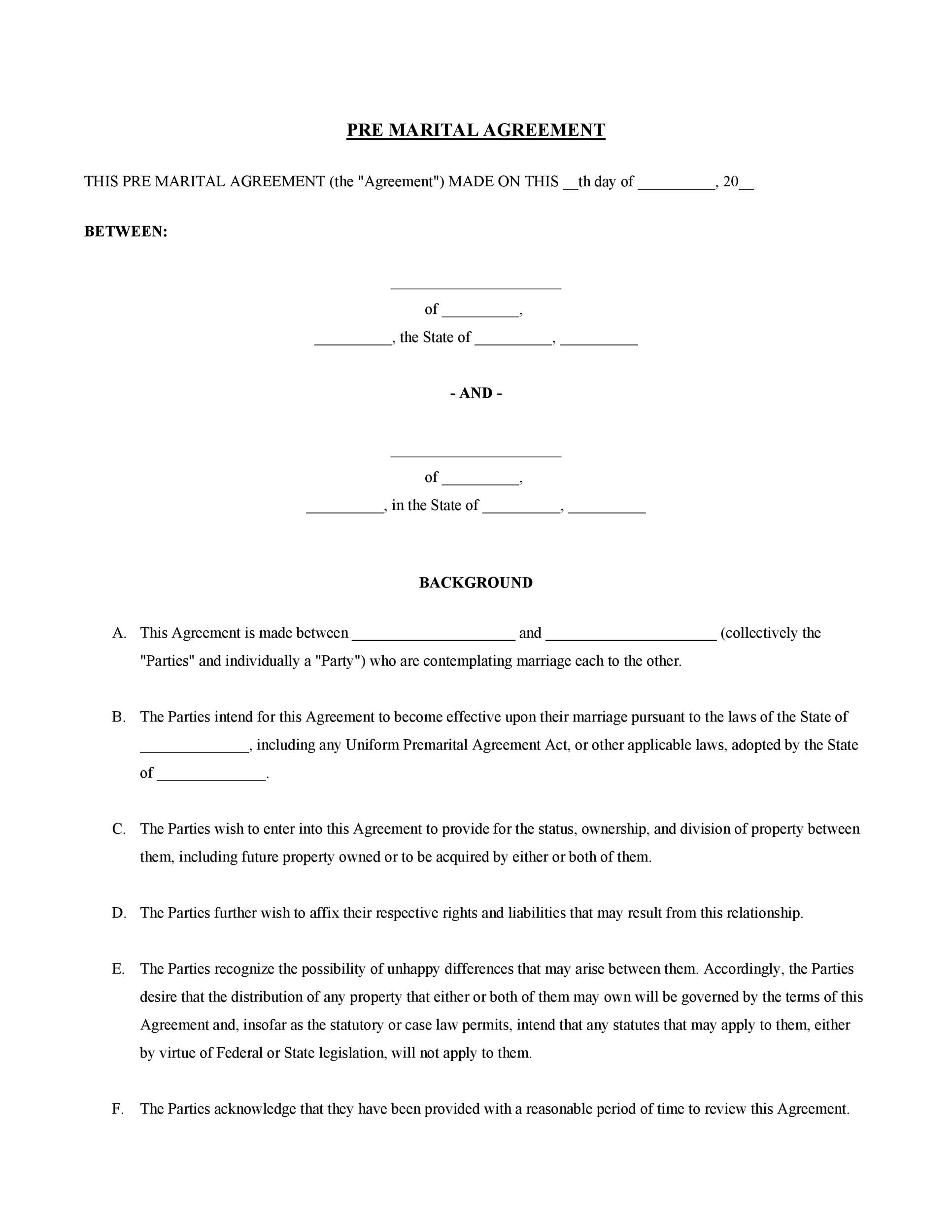 Cohabitation Agreement 30 Free Templates Forms TemplateLab