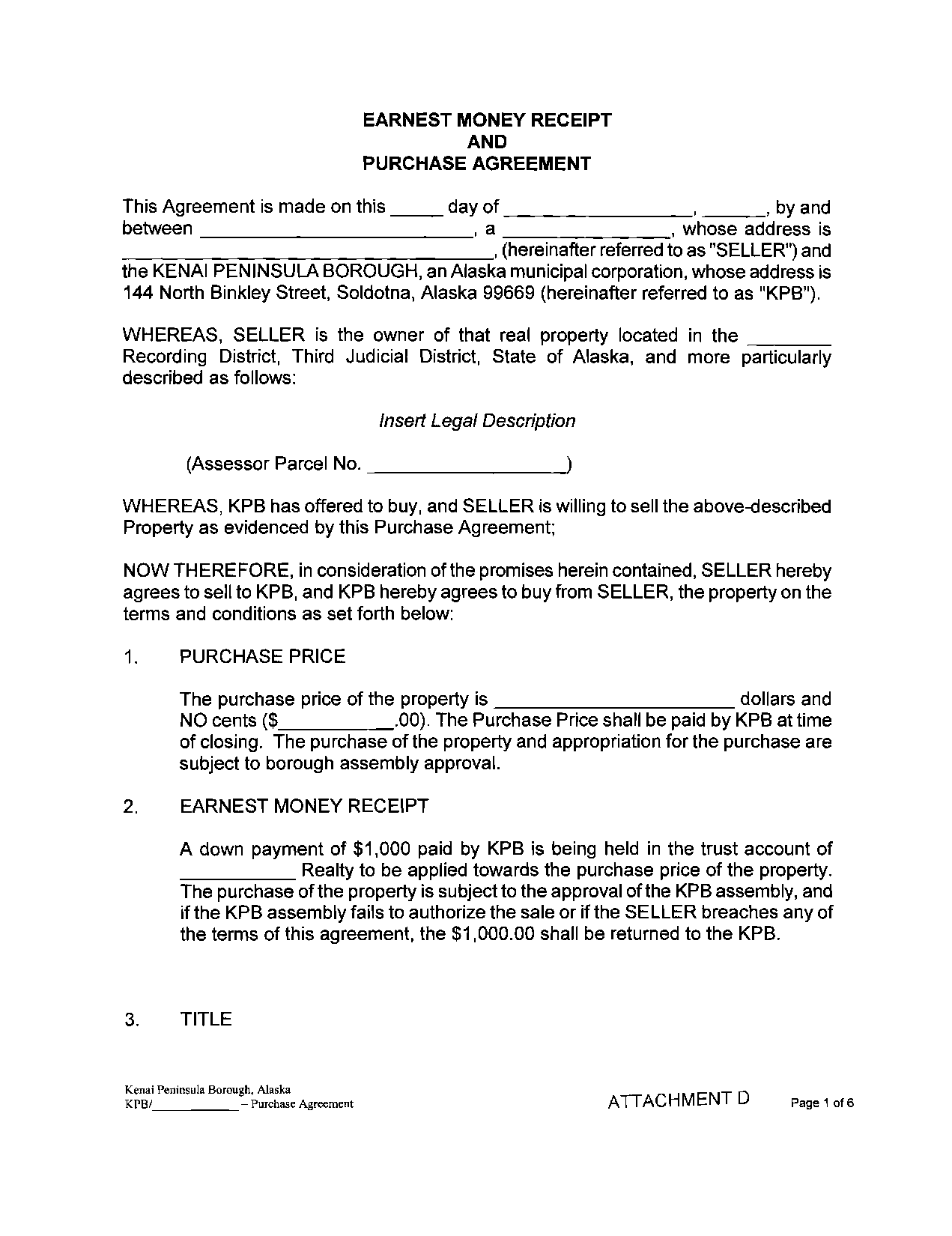 Earnest Money Contract Printable Form Printable Forms Free Online