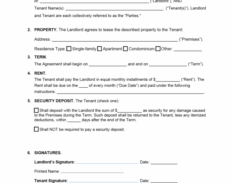 Easy Printable Lease Agreement Printable Lease Agreement