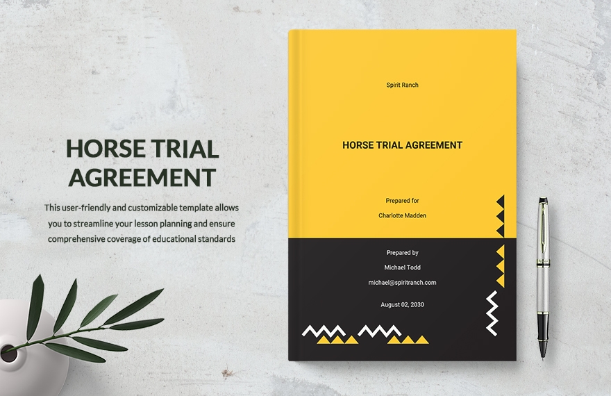 Editable Horse Agreement Templates In Word To Download
