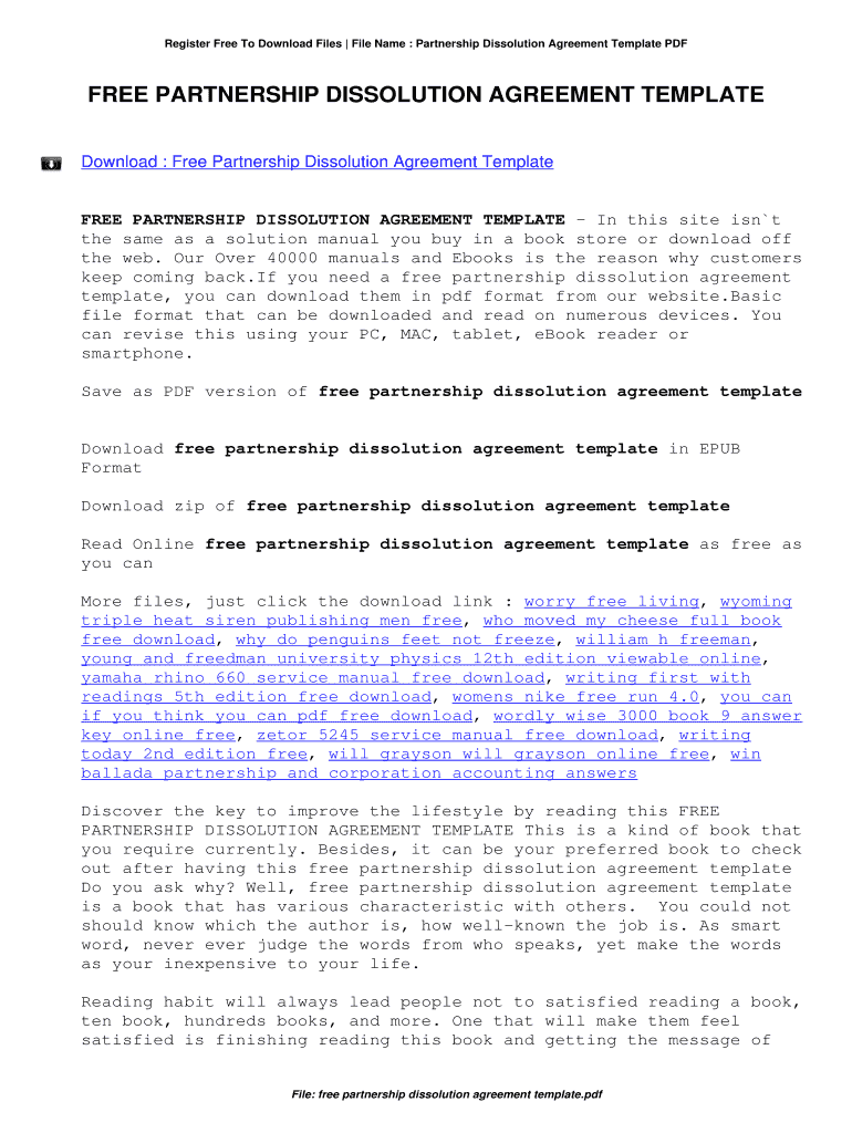 Fillable Online Register Free To Download Files File Name Partnership 