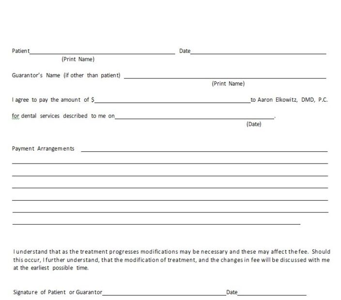 Financial Agreement Form Free Word Excel Templates