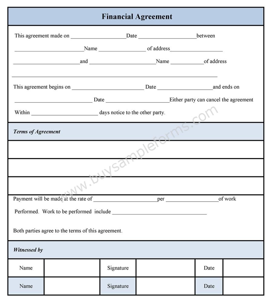 Financial Agreement Template