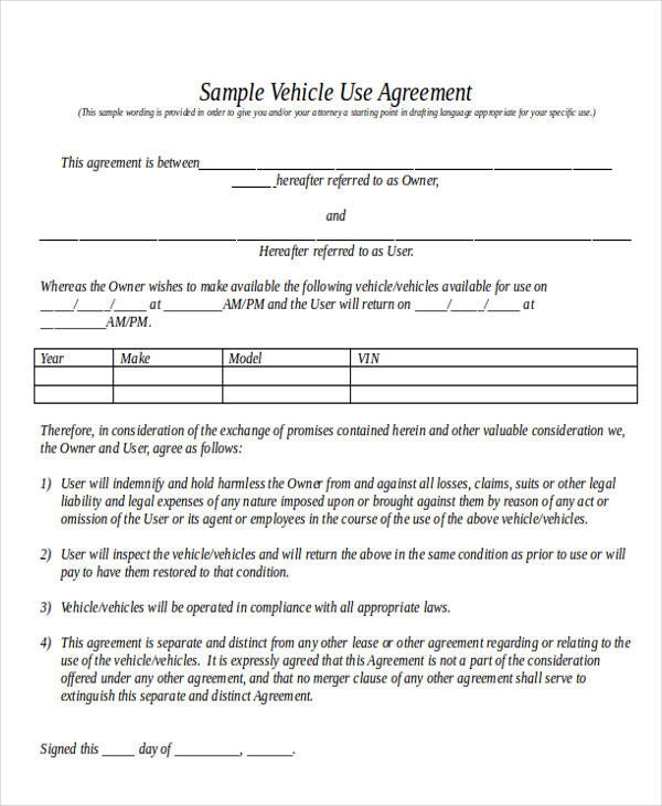 FREE 11 Truck Lease Agreement Samples In MS Word PDF