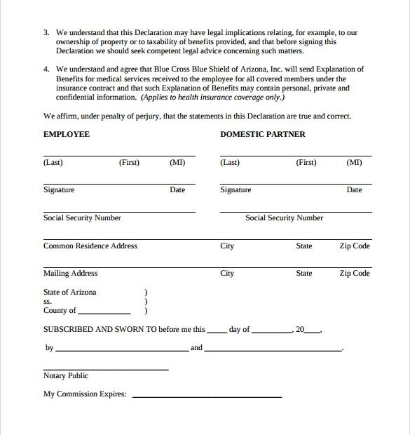 FREE 12 Sample Domestic Partnership Agreement Templates In PDF MS Word
