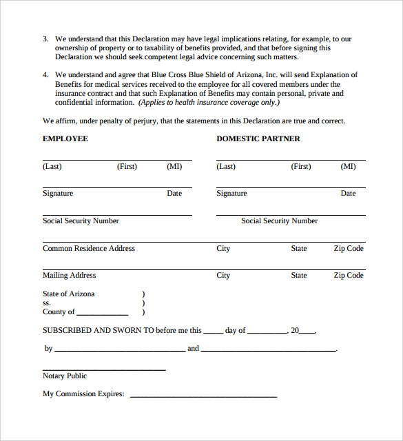 FREE 12 Sample Domestic Partnership Agreement Templates In PDF MS Word