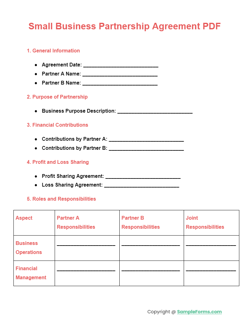 FREE 13 Partnership Agreement Samples PDF MS Word Google Docs