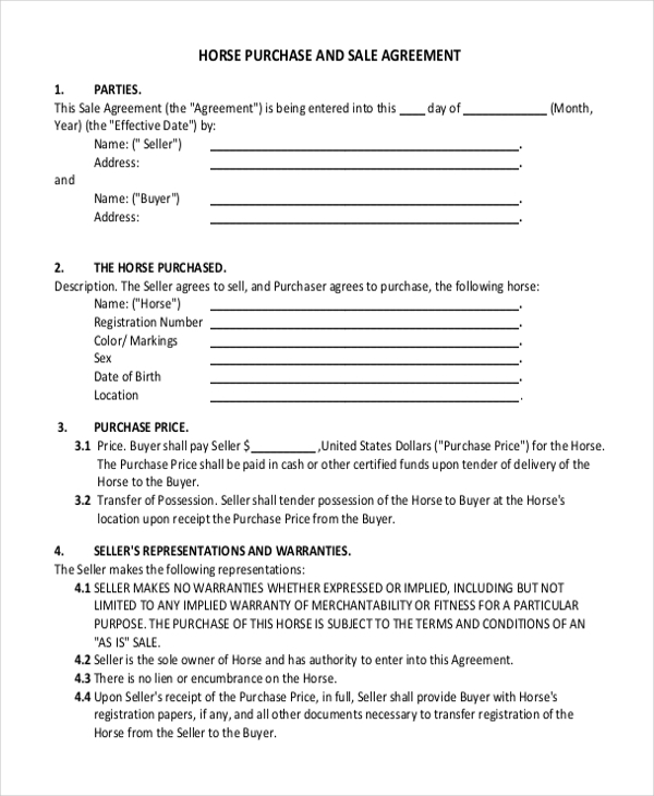 FREE 14 Purchase And Sale Agreement Form Samples PDF MS Word Google 