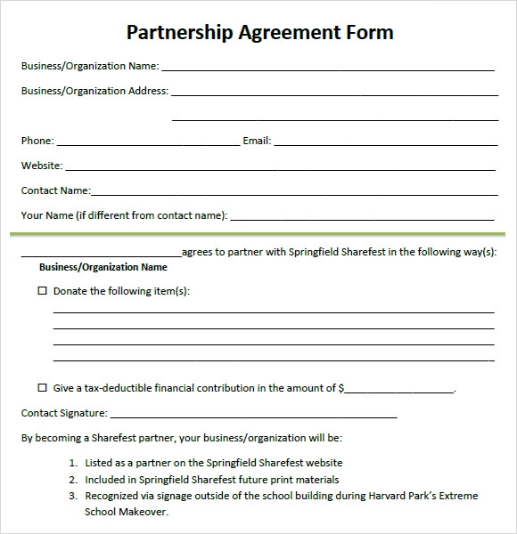 FREE 15 Sample Partnership Agreement Templates In PDF MS Word 
