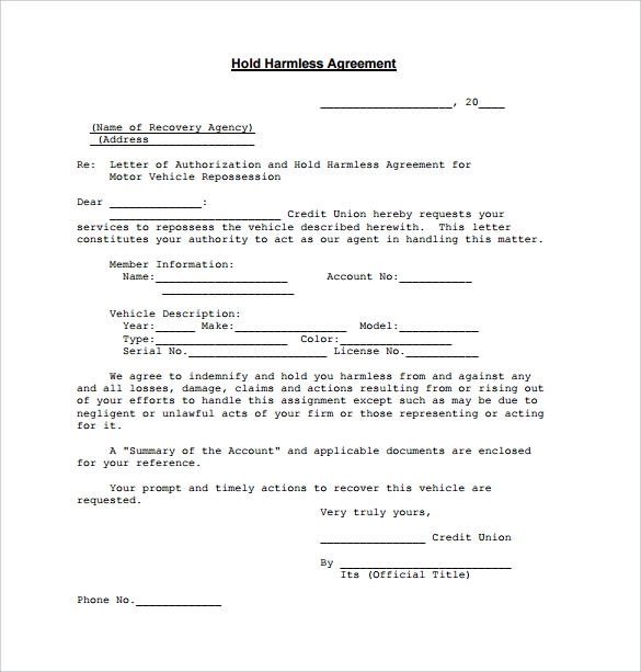 FREE 24 Sample Hold Harmless Agreement Templates In Google Docs MS 