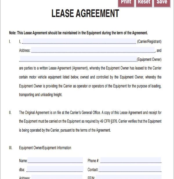 FREE 6 Owner Operator Lease Agreement Samples In MS Word Google Docs