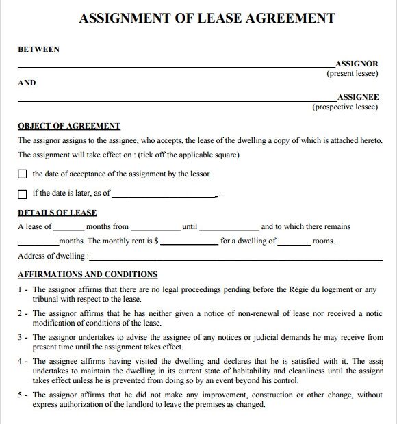 FREE 8 Sample Lease Agreement Templates In PDF MS Word