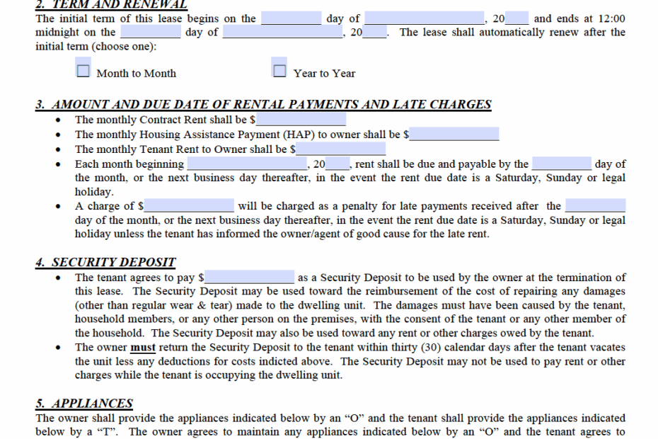 Free Ohio Standard Residential Lease Agreement Template PDF WORD