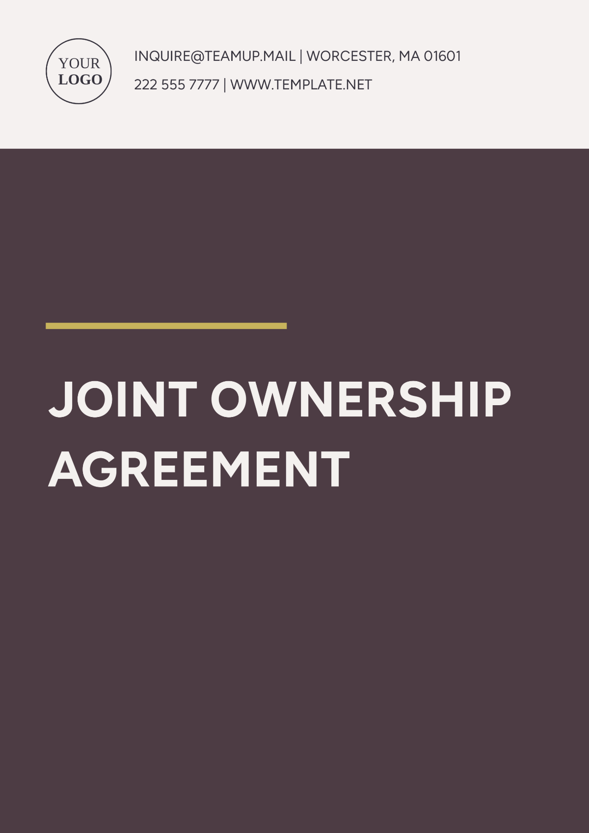 Free Ownership Agreement Templates Editable And Printable