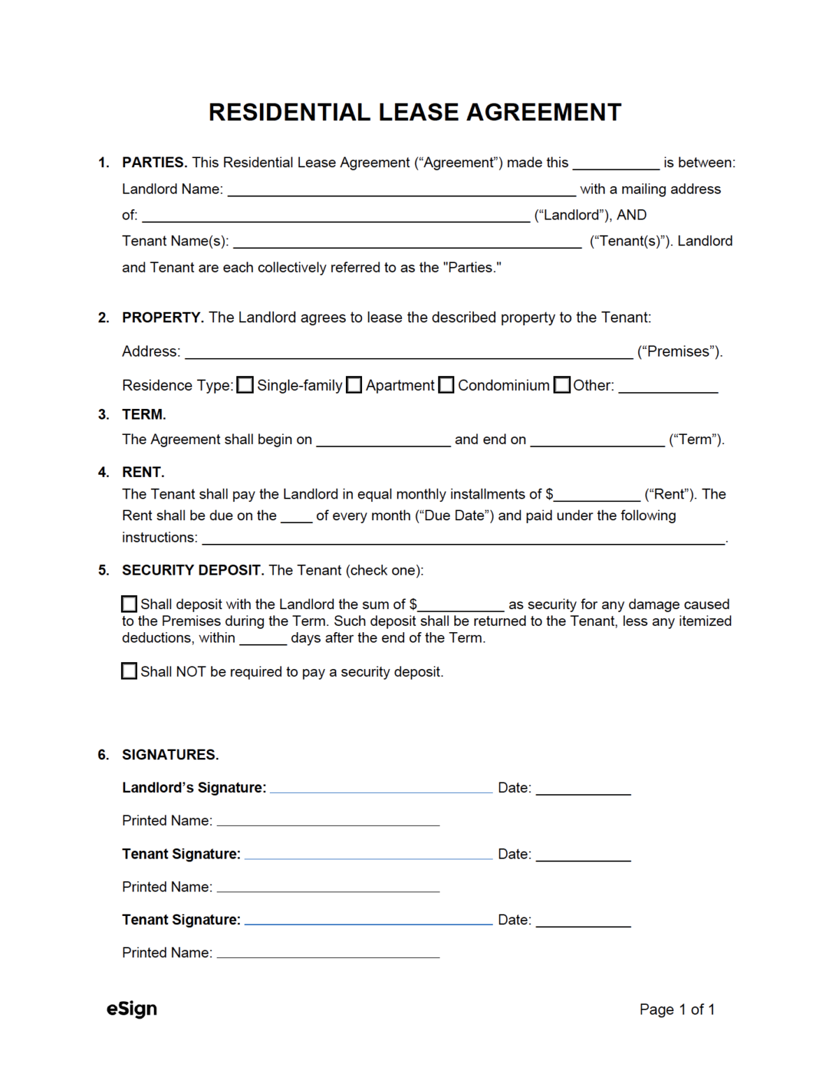 Free Printable House Lease Agreement Template Printables For Everyone
