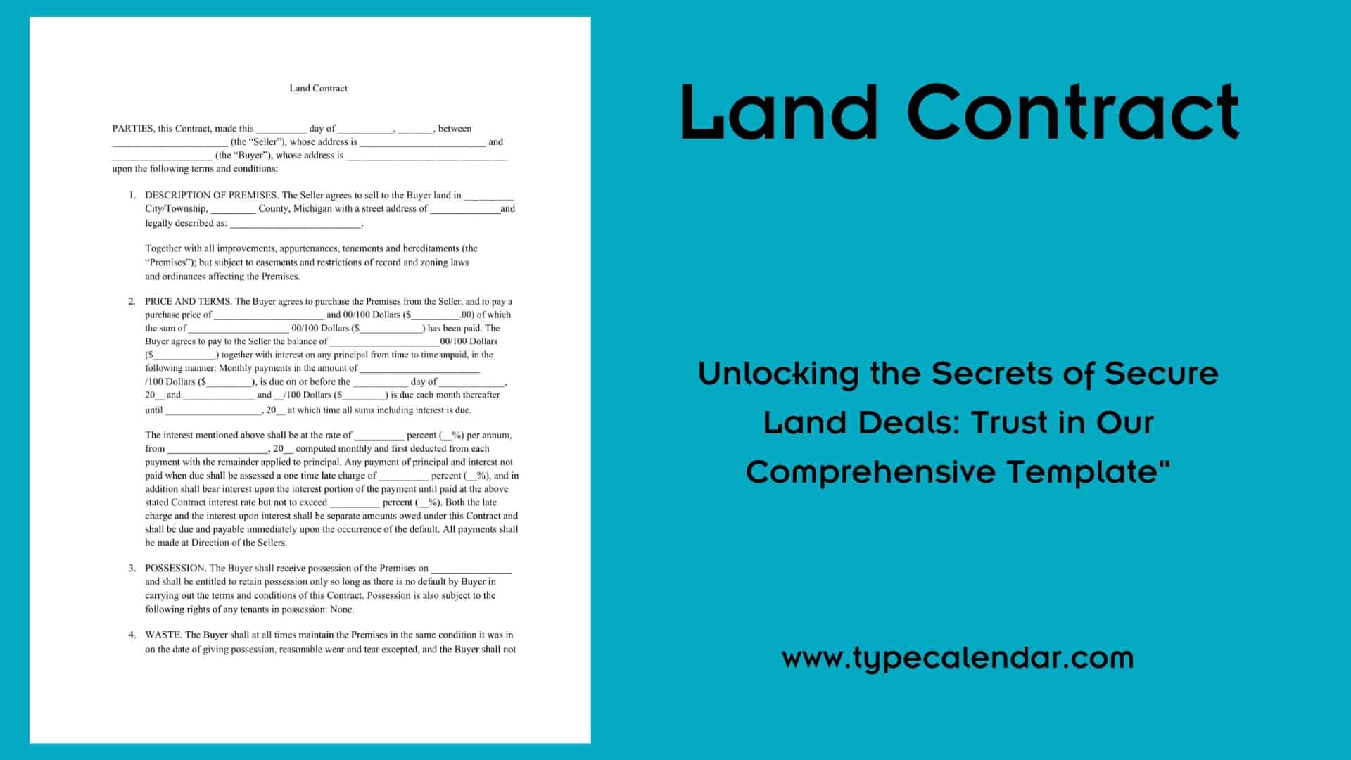 Free Printable Land Purchase Agreement Free Printables Hub