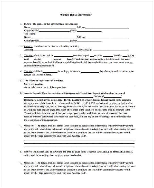 Free Printable Landlord Tenant Forms Printable Forms Free Online