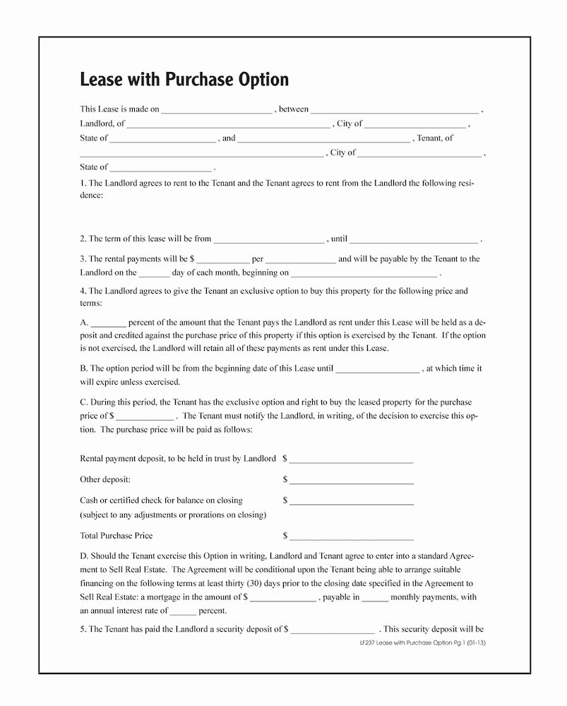 Free Printable Lease Purchase Agreement Free Templates Printable