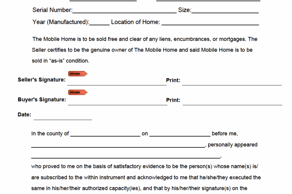 Free Printable Mobile Home Rental Agreement