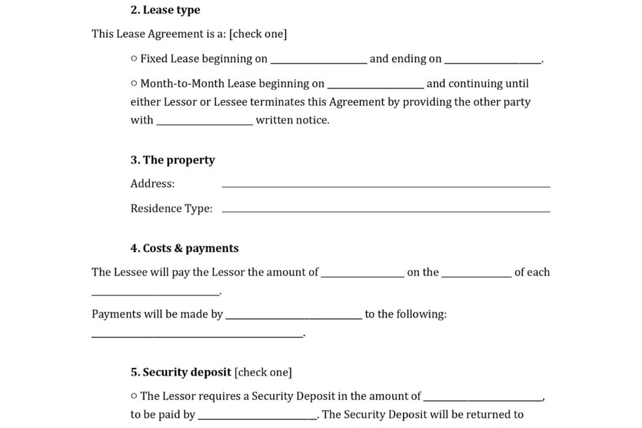 Free Printable Office Lease Agreement