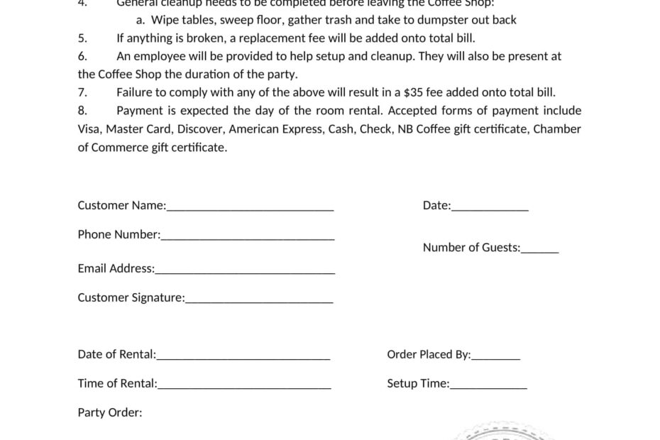 Free Printable Room Rental Agreement Templates Word Excel Form