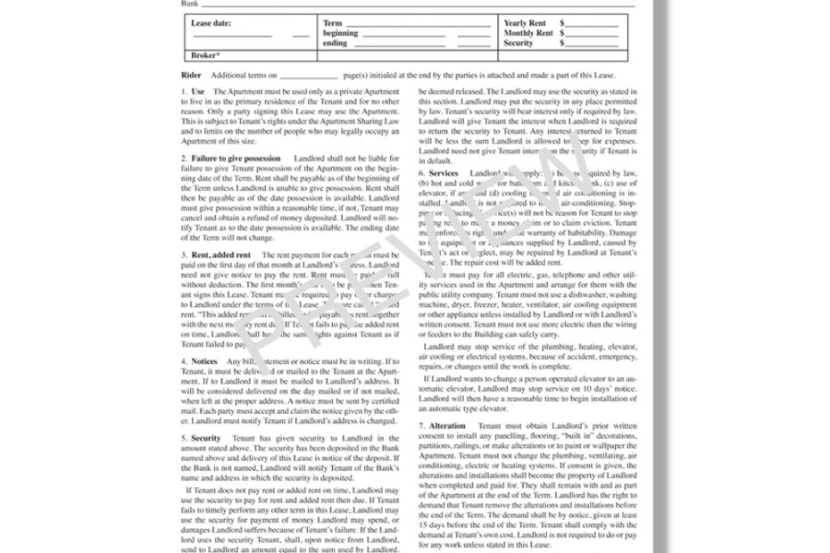 FREE Printable T 186 Lease Agreement Printable Lease Agreement